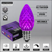 C7 Purple OptiCore Commercial LED Christmas Lights, Lights