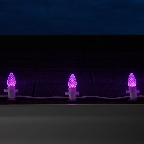 C7 Purple OptiCore Commercial LED Christmas Lights, Lights