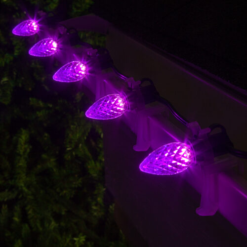 C7 Purple OptiCore Commercial LED Halloween Christmas Lights, Lights