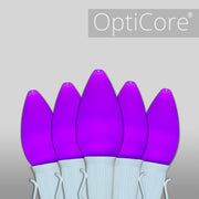 C7 Purple Smooth OptiCore Commercial LED Christmas Lights, Lights