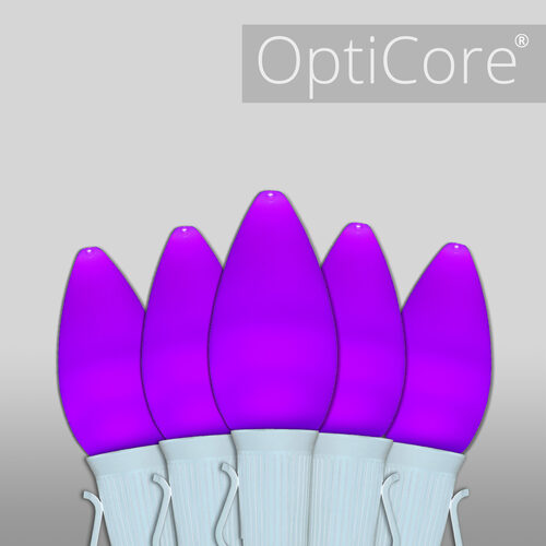 C7 Purple Smooth OptiCore Commercial LED Christmas Lights, Lights
