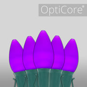 C7 Purple Smooth OptiCore Commercial LED Halloween Christmas Lights, Lights