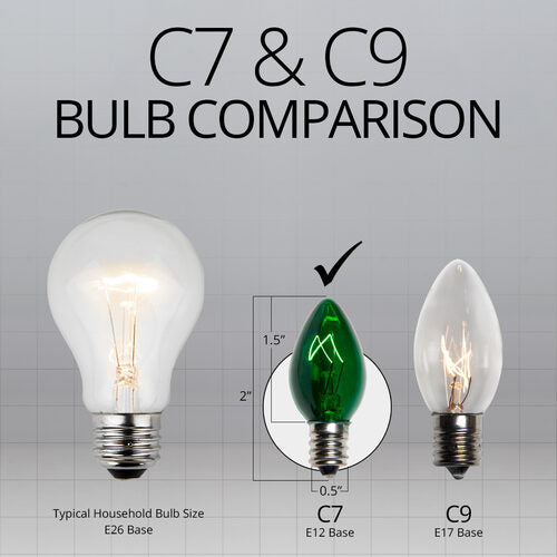 C7 Red / Green Commercial Christmas Lights, Lights