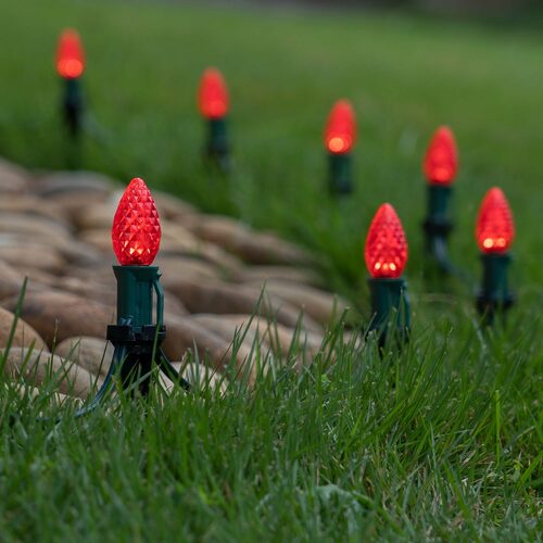 C7 Red OptiCore Commercial LED Christmas Lights, Lights