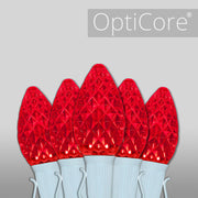 C7 Red OptiCore Commercial LED Christmas Lights, Lights