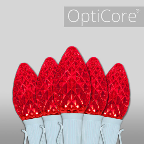 C7 Red OptiCore Commercial LED Christmas Lights, Lights