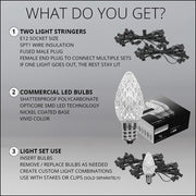C7 Red OptiCore Commercial LED Christmas Lights, Lights