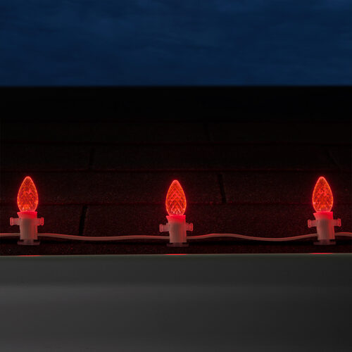 C7 Red OptiCore Commercial LED Christmas Lights, Lights