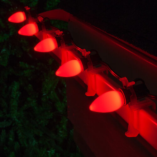 C7 Red Smooth OptiCore Commercial LED Christmas Lights, Lights