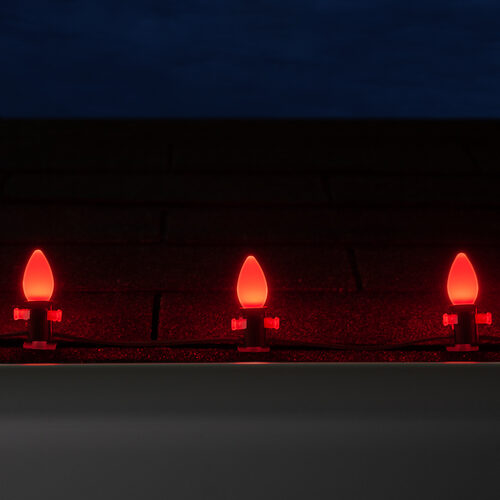 C7 Red Smooth OptiCore Commercial LED Christmas Lights, Lights