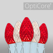 C7 Red / Warm White OptiCore Commercial LED Christmas Lights, Lights
