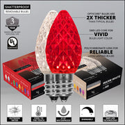 C7 Red / Warm White OptiCore Commercial LED Christmas Lights, Lights