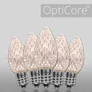 C7 Twinkle Warm White OptiCore LED Bulbs