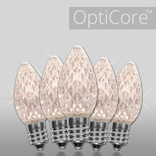 C7 Twinkle Warm White OptiCore LED Bulbs