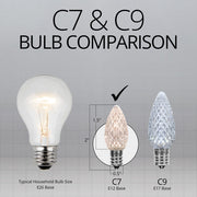 C7 Warm White OptiCore LED Bulbs