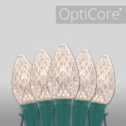 C7 Warm White Twinkle OptiCore Commercial LED Christmas Lights, Lights