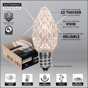 C7 Warm White Twinkle OptiCore Commercial LED Christmas Lights, Lights