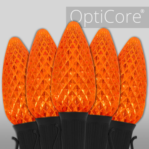 C9 Amber OptiCore Commercial LED Halloween Lights, Lights