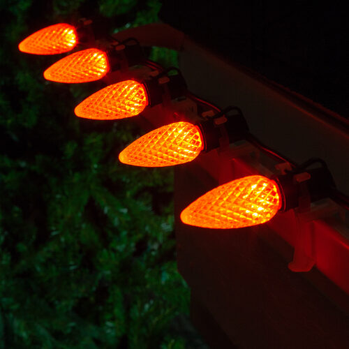 C9 Amber OptiCore Commercial LED Halloween Lights, Lights