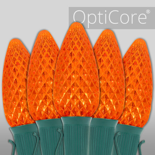 C9 Amber OptiCore Commercial LED Halloween Lights, Lights