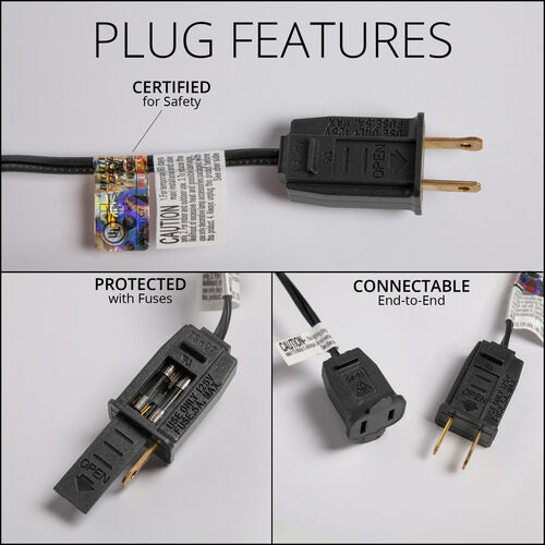 C9 Amber / Purple Smooth OptiCore Commercial LED Halloween Lights, 50 Lights, 50'