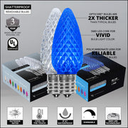C9 Blue / Cool White OptiCore Commercial LED Christmas Lights, Lights