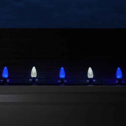 C9 Blue / Cool White OptiCore Commercial LED Christmas Lights, Lights