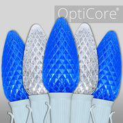 C9 Blue / Cool White OptiCore Commercial LED Christmas Lights, Lights