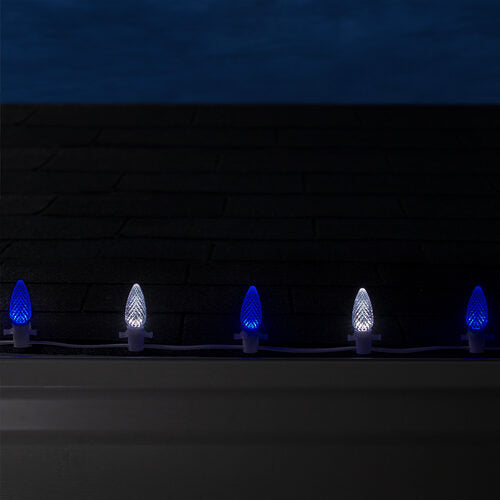 C9 Blue / Cool White OptiCore Commercial LED Christmas Lights, Lights
