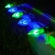 C9 Blue / Green FlexFilament Shatterproof Vintage Commercial LED Christmas Lights, Lights