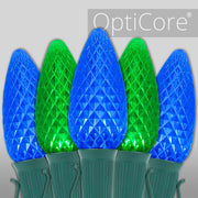 C9 Blue / Green OptiCore Commercial LED Christmas Lights, Lights