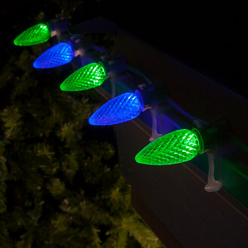C9 Blue / Green OptiCore Commercial LED Christmas Lights, Lights