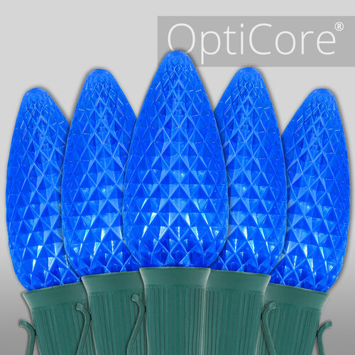 C9 Blue OptiCore Commercial LED Christmas Lights, Lights