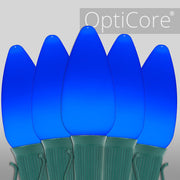 C9 Blue Smooth OptiCore Commercial LED Christmas Lights, Lights
