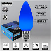 C9 Blue Smooth OptiCore Commercial LED Christmas Lights, Lights
