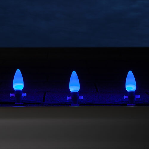 C9 Blue Smooth OptiCore Commercial LED Christmas Lights, Lights