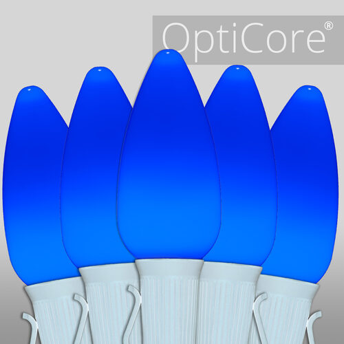 C9 Blue Smooth OptiCore Commercial LED Christmas Lights, Lights
