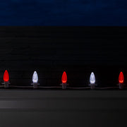 C9 Cool White / Red OptiCore Commercial LED Christmas Lights, Lights