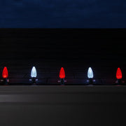 C9 Cool White / Red OptiCore Commercial LED Christmas Lights, Lights
