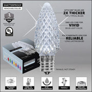C9 Cool White Twinkle OptiCore Commercial LED Christmas Lights, Lights
