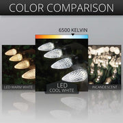 C9 Cool White Twinkle OptiCore Commercial LED Christmas Lights, Lights
