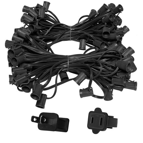 C9 E17 - Intermediate Light Stringer, Length, 10 Amp SPT2W Black Wire