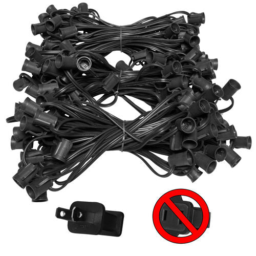 C9 E17 - Intermediate Light Stringer, Length, 10 Amp SPT2W Black Wire