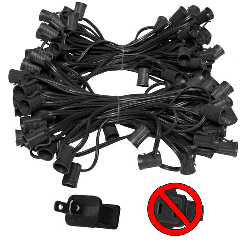 C9 E17 - Intermediate Light Stringer, Length, 10 Amp SPT2W Black Wire