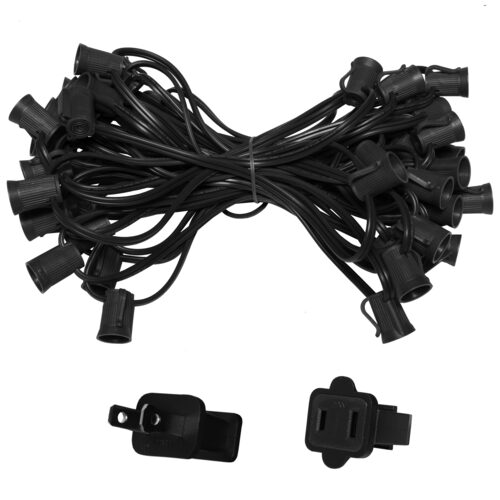C9 E17 - Intermediate Light Stringer, Length, 10 Amp SPT2W Black Wire