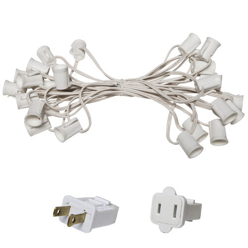 C9 E17 - Intermediate Light Stringer, Length, 10 Amp SPT2W White Wire