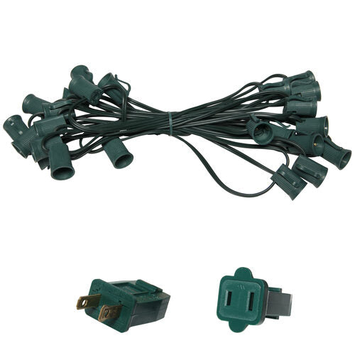 C9 E17 - Intermediate Light Stringer, Length, 10 Amp SPT2W Green Wire