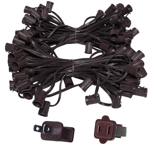 C9 E17 - Intermediate Light Stringer, Length, 5 Amp SPT1W Brown Wire