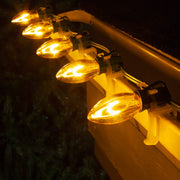 C9 Gold FlexFilament Shatterproof Vintage Commercial LED Christmas Lights, Lights