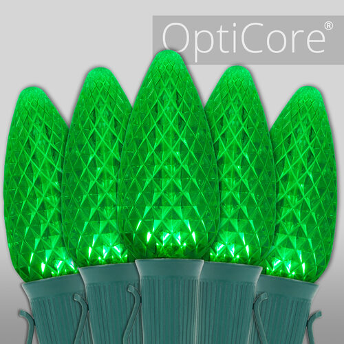 C9 Green OptiCore Commercial LED Christmas Lights, Lights